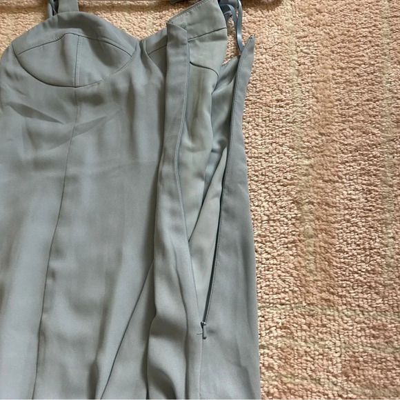NWT BHLDN Antonia Georgette Maxi Dress Bridesmaid Pale Blue Size 6 Homecoming - Picture 7 of 15
